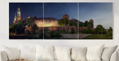 Obraz na płótnie Panorama od Świtu do Zmierzchu Zamek na Wawelu