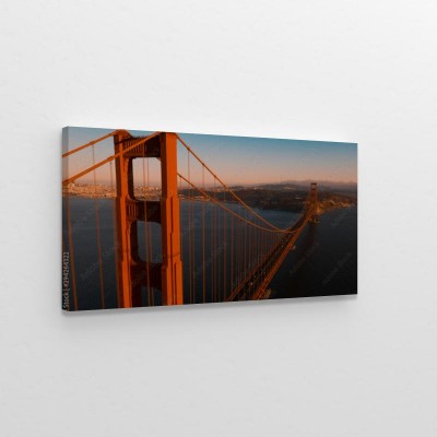 Obraz na płótnie Piękny widok mostu Golden Gate Bridge i centrum miasta