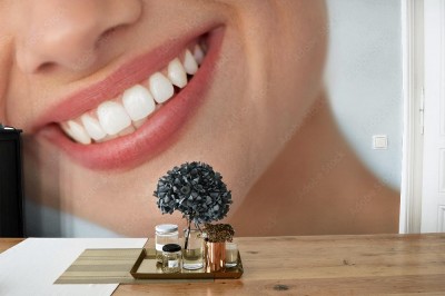 Fototapeta Piękny Uśmiech z Białymi Zębami