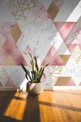 Tapeta do sypialni z modnym wzorem geometrycznym