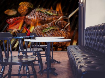 Fototapeta Steki wołowe z grilla