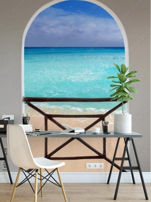 Fototapeta Tropili za oknem