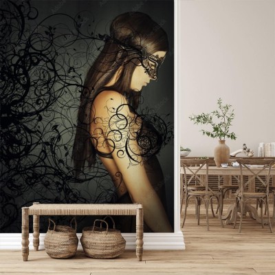 Fototapeta Kusząca kobieta i maska