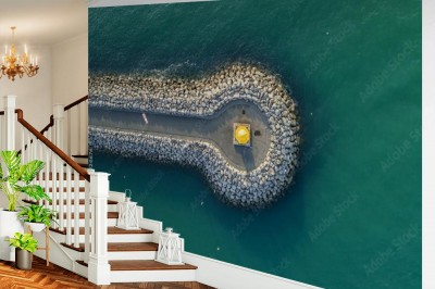 Fototapeta Latarnia morska z ptasiej perspektywy