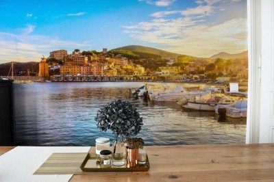 Fototapeta Zatoka plaża i latarnia morska  w Toskanii