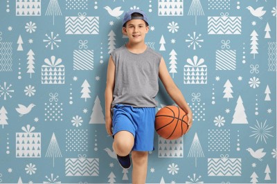 Fototapeta ścienna z wzorem papieru prezentowego