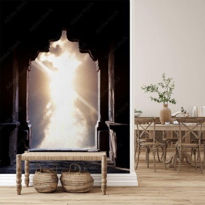 Fototapeta Łuk sylwetka o zachodzie słońca