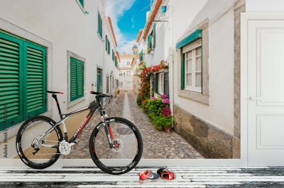 Fototapeta Stara uliczka 3D w Portugalii