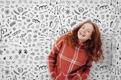 Fototapeta młodzieżowa w w stylu doodle