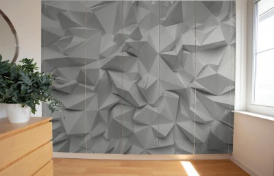 Naklejki na meble Abstrakcyjne, krystalizowane białe tło