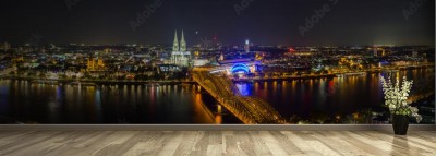 Fototapeta Nocna panorama Kolonii