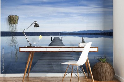 Fototapeta Pomost 3D jeziorze Starnberg