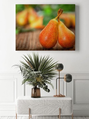 Obraz na płótnie Dojrzała owoce na drewnianym tle