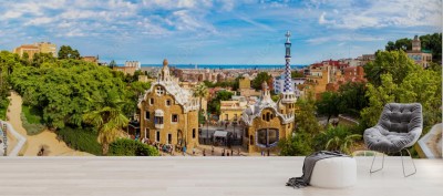 Fototapeta Architektura Park Guell w Barcelonie
