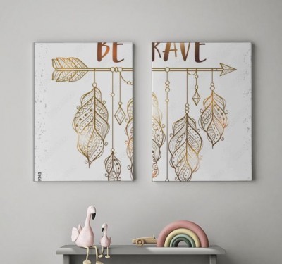 Obraz na płótnie z napisem „bądź odważny”