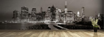 Fototapeta Nowojorski Manhattan nocą