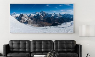 Obraz na płótnie Panoramiczny widok Himalajów ze szczytu Mera