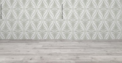 Tapeta Biało szary ornament kwiatowego wzoru geometrycznego