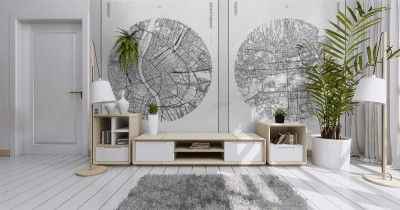 Fototapeta miejski plan ulic miasta Budapeszt i Zagrzeb