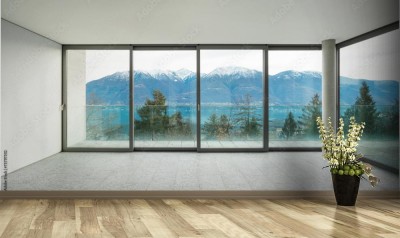 Fototapeta Pokój z panoramicznym widokiem