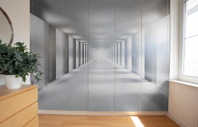 Naklejka na szafę Tunel 3D