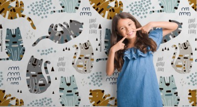 Tapeta dziecięca z uroczymi tygrysami