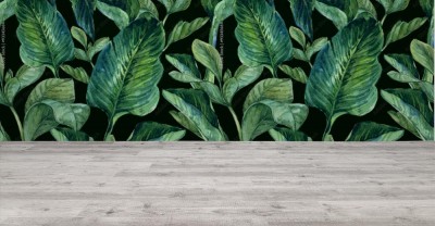 Fototapeta z wzorem w tropikalne liście