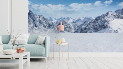 Fototapeta Alpy w zimowej aurze