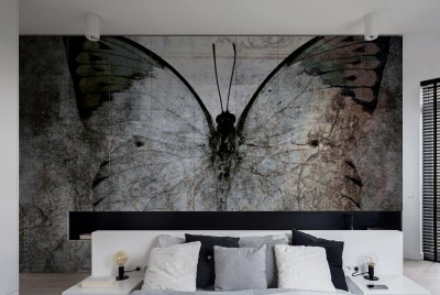 Naklejki na meble Motyl w stylu grunge