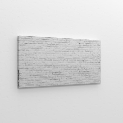 Obraz na płótnie Biała ściana z białych cegieł