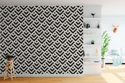 Tapeta z nowoczesną strukturą czarno białą