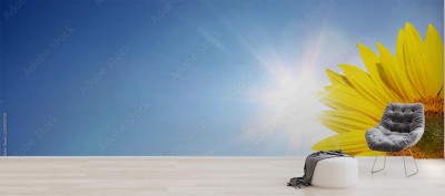 Fototapeta Piękny słonecznik w lecie