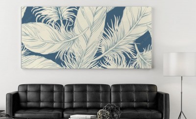 Obraz na płótnie do sypialni z bezszwowym roślinnym wzorem