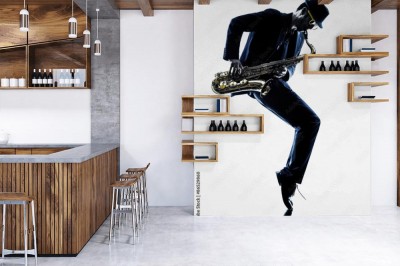 Fototapeta Grający saksofonista