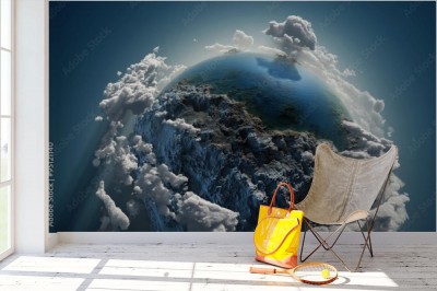 Fototapeta Ziemia osnuta chmurami