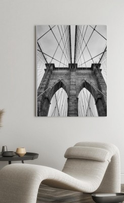 Obraz na płótnie Detale architektoniczne Mostu Brooklińskiego w Nowym Jorku