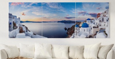 Obraz na płótnie Panorama Greckiej wyspy Santorini 