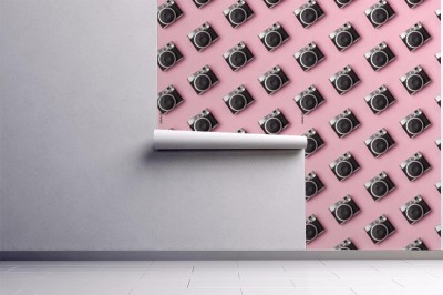 Fototapeta Aparaty fotograficzne na tle Retro