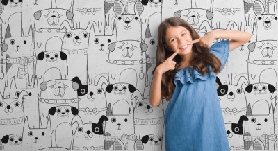 Fototapeta dla dzieci z wzorem w psy