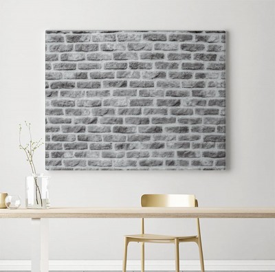 Obraz na płótnie Czarno-biała ściana z cegieł