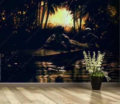 Fototapeta  Dwóch członków sił specjalnych na tajnej misji