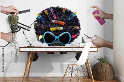 Fototapeta pies wybrał się do fryzjera