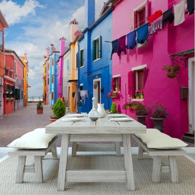 Fototapeta Uliczka na Wyspie Burano