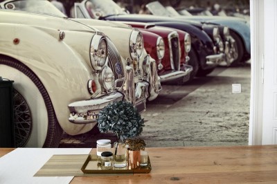 Fototapeta Zabytkowe samochody na wystawie