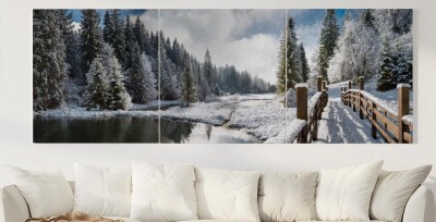 Obrazy do salonu Panorama zimowego poranka w Karpatach