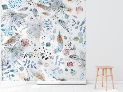 Fototapeta w pastelowych barwach z motywami boho