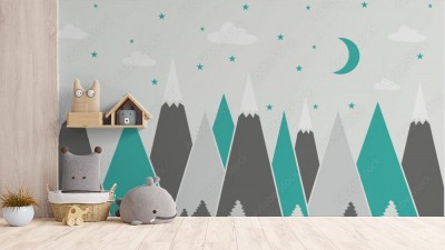 Fototapeta dziecięca - Pastelowe góry