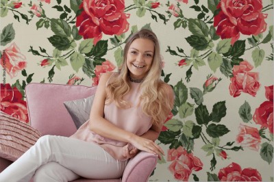 Fototapeta fantazyjna róża do przedpokoju