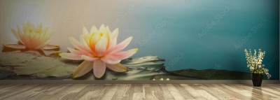 Fototapeta Kwiat lotosu w stawie