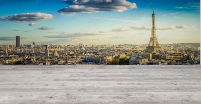 Fototapeta Panoramiczne ujęcie architektury miasta Paryż